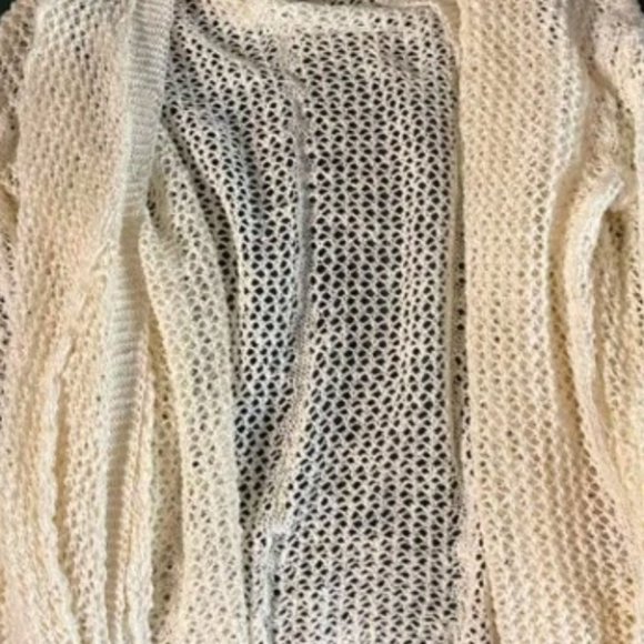 Drop Shoulder Open Front Cardigan beige - Picture 7 of 7